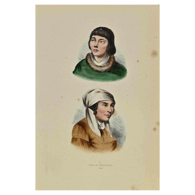 Auguste Wahlen, Types of Kamchatdales, Lithograph, 1844 For Sale