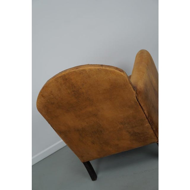 Vintage Dutch Cognac Leather Club Chair For Sale - Image 15 of 18