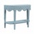 Traditional Matthew Izzo Home Paloma Light Blue Rattan Demi Luna Console Table For Sale - Image 3 of 9