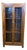 1980s Golden Oak Glass Door Cabinet & Bookcase For Sale