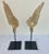 Pair of hand carved wood Italian wings that are newly mounted on iron bases. Great display items for your bookcase.