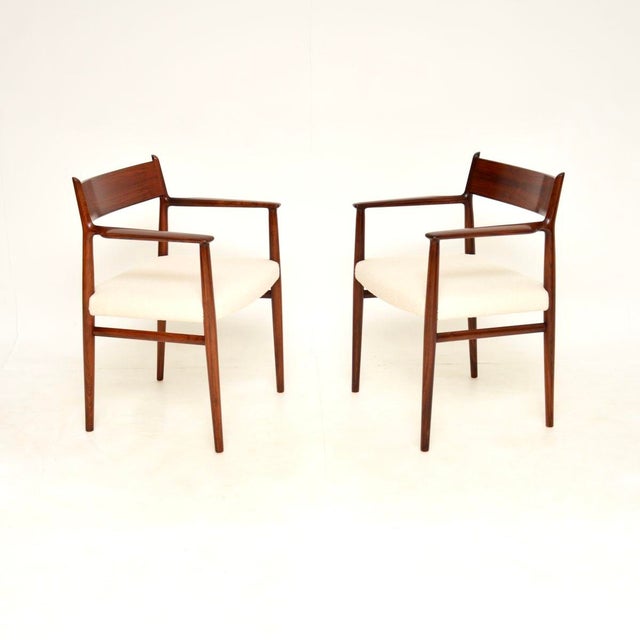 Mid-Century Modern Vintage Danish Carver Armchairs by Arne Vodder, 1960s, Set of 2 For Sale - Image 3 of 11