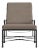 Brown Jordan Venetian Adjustable Chaise With Wheels, Textured Pewter frame with Fusion Taupe fabric For Sale