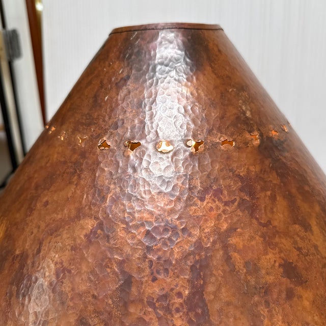 Fritz Scholder Handmade Copper + Iron Floor Lamp For Sale - Image 12 of 12