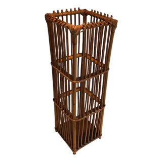 Rattan Umbrella Stand. French work. Circa 1970 For Sale