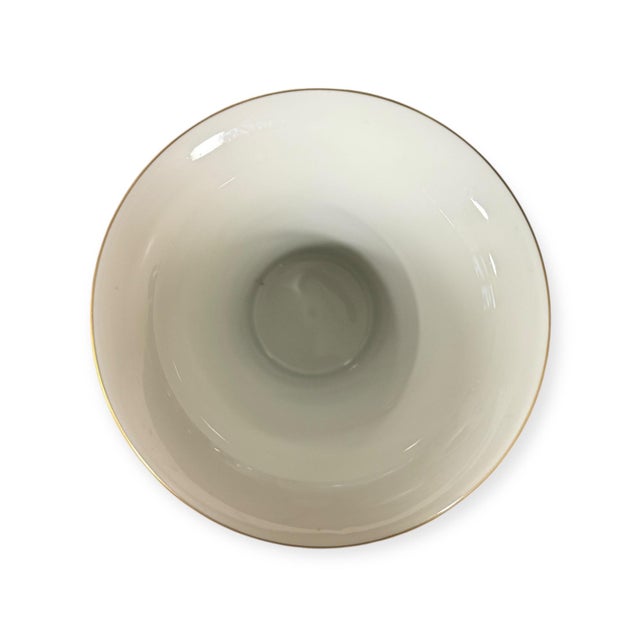 White Porcelain Vase with Gilt Rim from Meissen, 1950s For Sale - Image 8 of 10