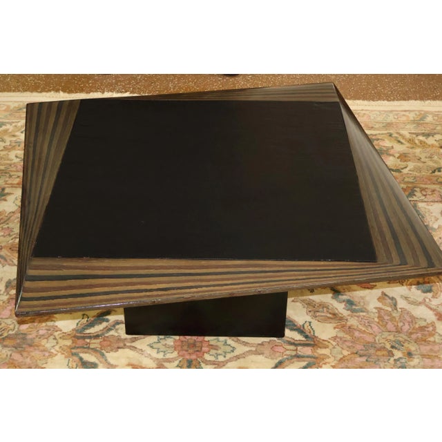 Tobia Scarpa 1970s Italian Ebony and Slate Mid Century Coffee Table Attributed to Tobia Scarpa For Sale - Image 4 of 13