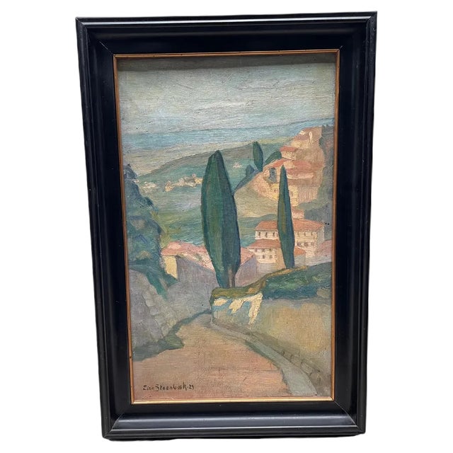 Else Steenbaek Knap, Landscape, Oil on Canvas, Framed For Sale