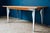Brown Extendable Table with Bent Steel and Light Wood Legs, 1990s For Sale - Image 8 of 18