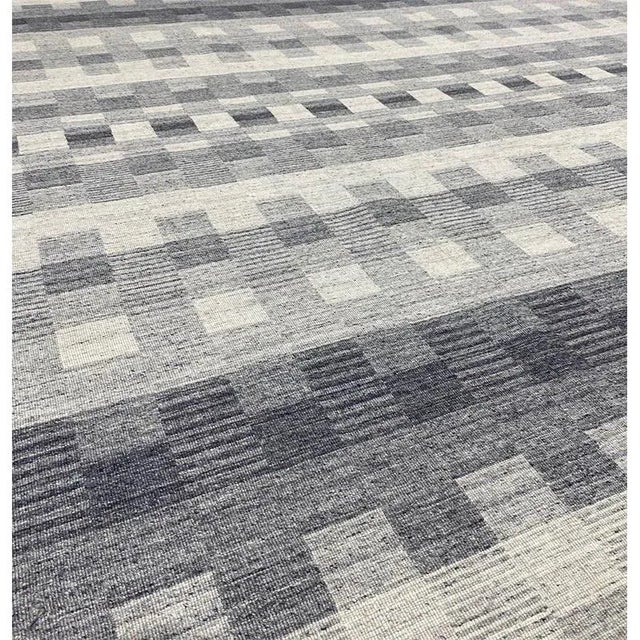 Handwoven Scandinavian Style Kilim Rug For Sale - Image 9 of 11