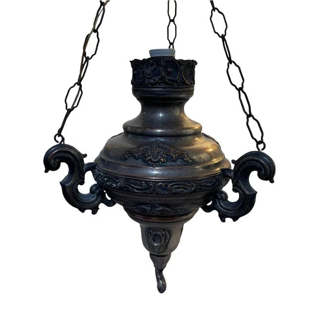 Silver-Plated Copper Votive Lamp, 18th Century For Sale - Image 6 of 6