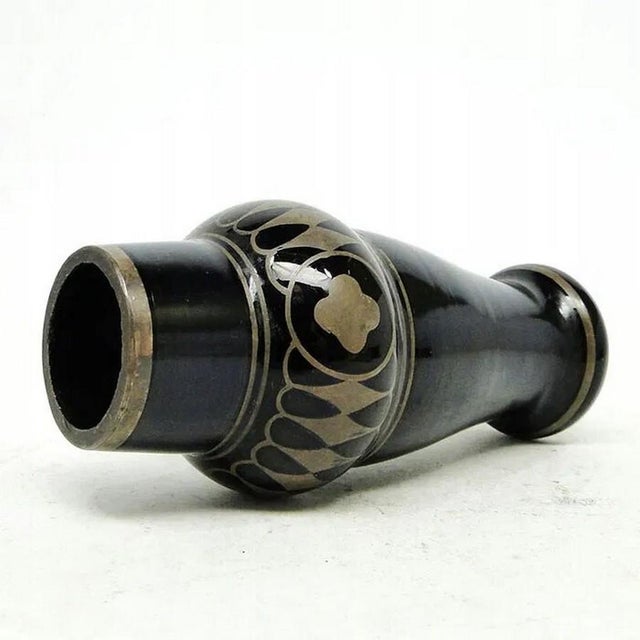 Early 20th Century Antique Art Nouveau Vase with Glass, 1900s For Sale - Image 5 of 6