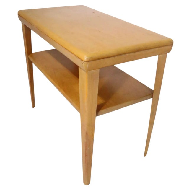 Mid 20th Century Heywood Wakefield Champagne Two Tier Side Table For Sale In New York - Image 6 of 13