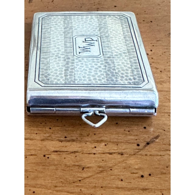 Art Deco Antique Sterling Silver Matchbook Case by Marathon For Sale - Image 3 of 13