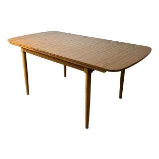 Mid Century Extending Formica Dining Table with Beech Legs from Schreiber, 1960s-70s For Sale
