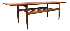 Large Danish Teak Coffee Table with Two Levels by Grete Jalk for Glostrup Mobelfabrik., 1960s