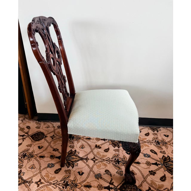 Set of 10 Carved Chippendale Mahogany Dining Chairs For Sale - Image 11 of 11