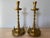 1930s Machine Age Modernist Hand Made Lathe Turned Brass Candlesticks - a Pair For Sale - Image 10 of 10