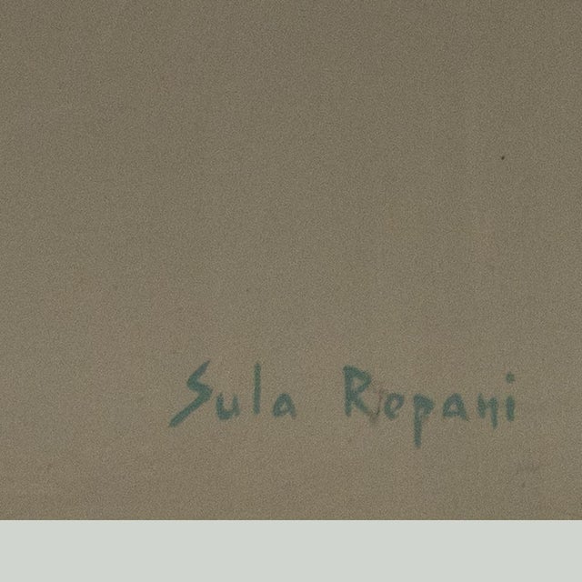 Sula Repani, White Turban, 2020s, Oil on Cardboard For Sale - Image 9 of 11