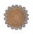 French Blue Round Jute Scallop Rug - 8'x8' For Sale - Image 9 of 9