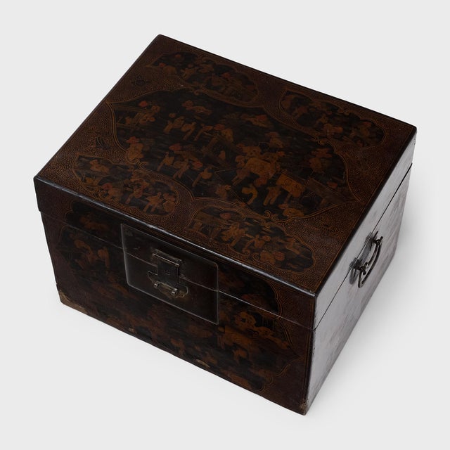 Chinese Palace Courtyard Trunk, C. 1900 For Sale - Image 4 of 7