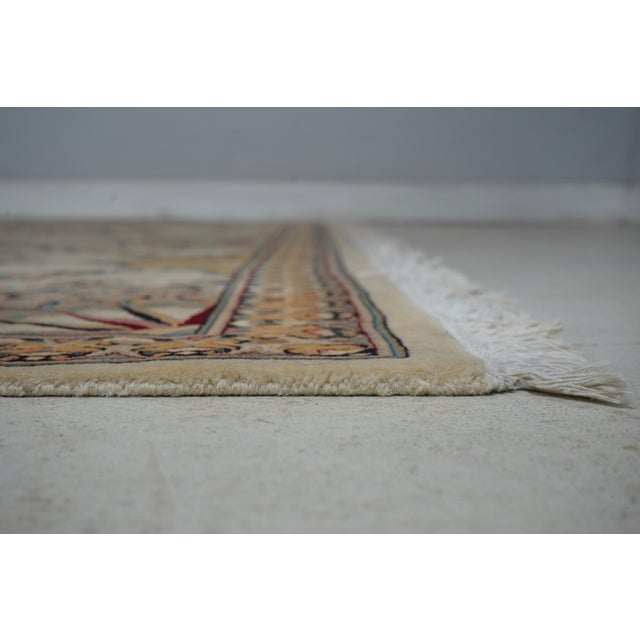 Vintage Multi Medallion 9’ X 13’ Cream Field Oriental Rug For Sale - Image 9 of 11