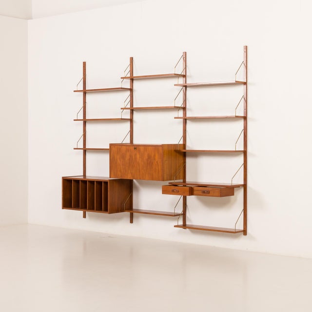 1960s PS System Shelving Unit with Vinyl Records Cabinet from Preben Sorensen, Randers, Denmark, 1960s For Sale - Image 5 of 18