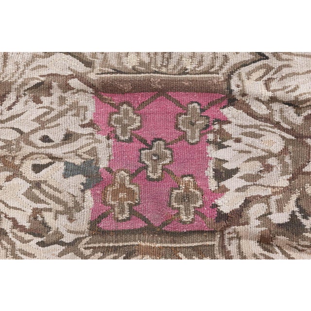 Late 19th Century Antique Ukrainian Bessarabian Botanical Rug For Sale - Image 5 of 14