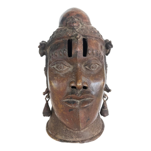 African Bronze Tribal Style Bust From Cameroon, 20th Century