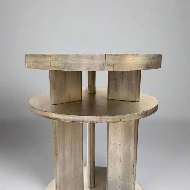 Art Deco Period Silver Gilded Table France Circa 1930 For Sale - Image 4 of 6