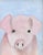 Farmhouse Folk Art Farmhouse Pink Pig Piggy Oil Painting Including the Antiqued Gold Wood Frame For Sale - Image 3 of 5