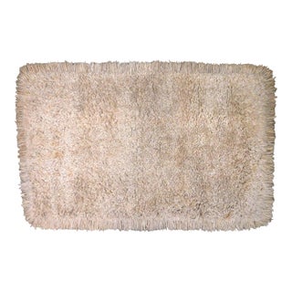 Vintage Hand Made Flokati Rug With Lush Wool Pile. For Sale