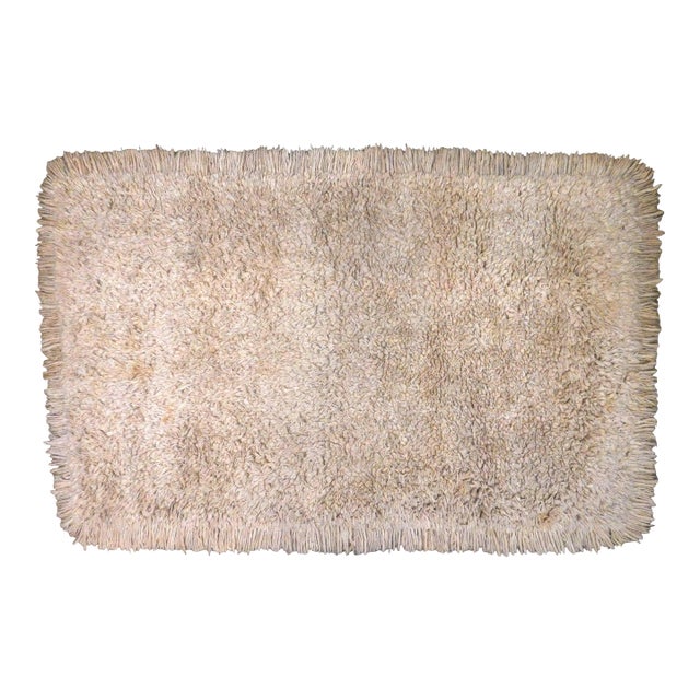 Vintage Hand Made Flokati Rug With Lush Wool Pile. For Sale