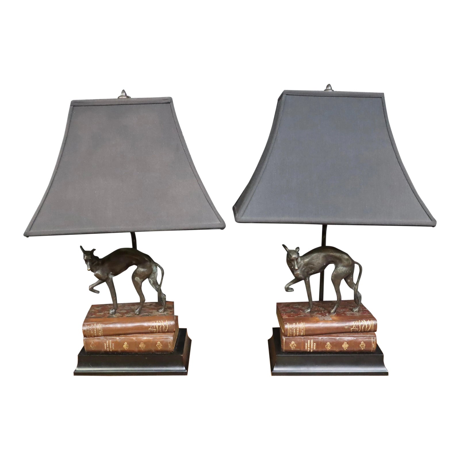 Bronze Greyhound Lamps/Pair Chairish