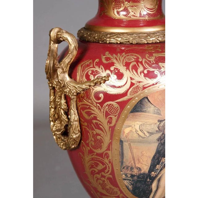 Copper 20th Century Louis XIV Sèvre Pump Lidded Vase For Sale - Image 8 of 11