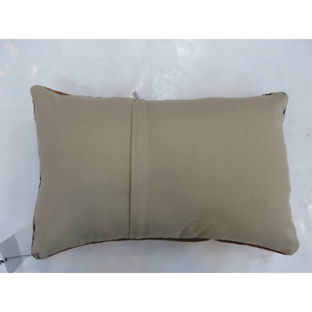 Industrial Antique Indian Agra Bolster Rug Pillow For Sale - Image 3 of 5