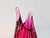 Scandinavian art vase in vibrant fuchsia pink with white filigree decoration. The elegant, organic form with its elongated...