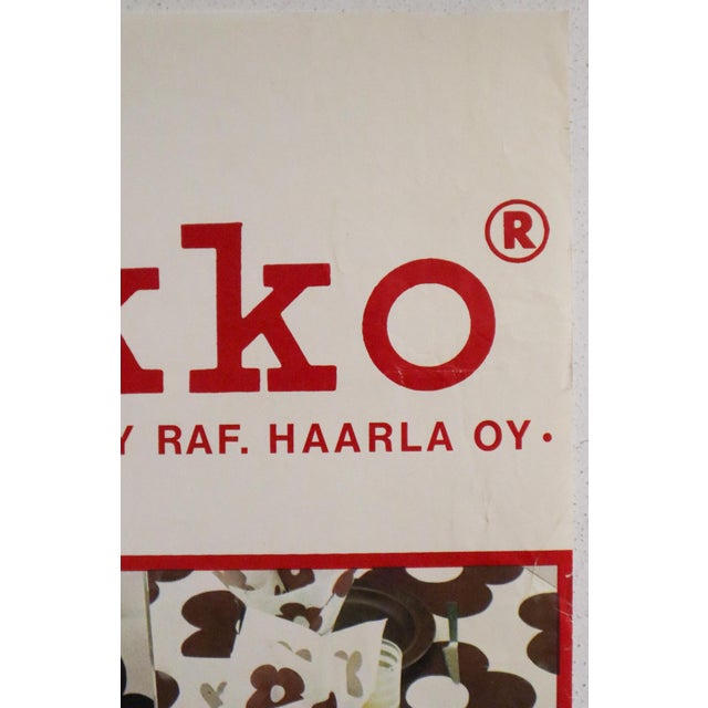 Date: 1970s Size: 21 x 28 inches Printer: Raf. Haarla Oy About the poster: "Marimekko is a Finnish design house founded in...