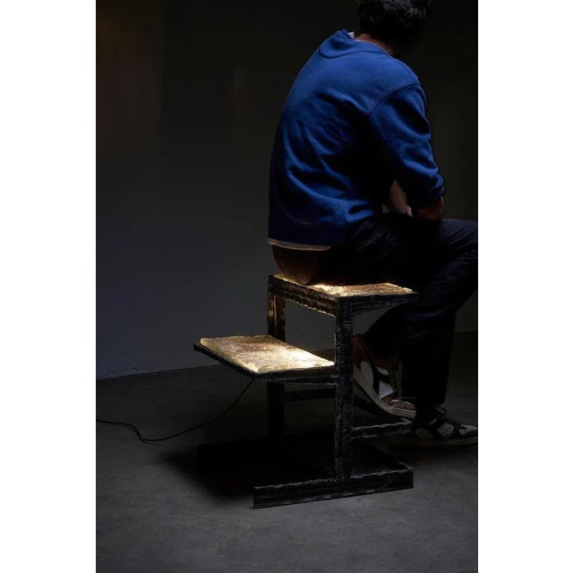 Metal Brutalist Cast Iron Floor Lamp, 1930s For Sale - Image 7 of 12