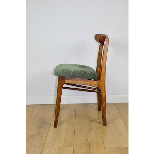 Vintage Green Wooden Chair from Hałas, 1970s For Sale - Image 3 of 11