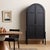 Wood Four Hands Tolle Panel Door Cabinet, Drifted Matte Black For Sale - Image 7 of 13