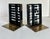 Vintage Hong Kong Brass & Black Abacus Bookends With Movable Wood Beads For Sale - Image 4 of 10