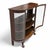 American Vintage Oak Bow-Front Curved-Glass China Cabinet With Claw Feet For Sale - Image 3 of 18