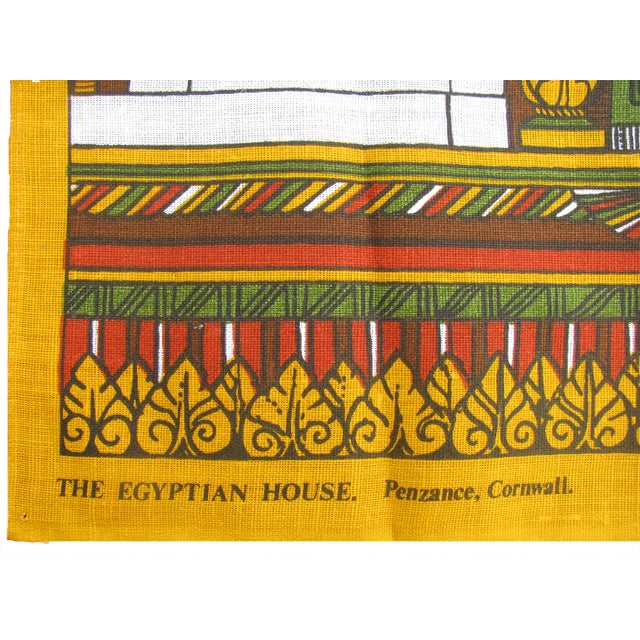 Cheery Irish linen tea towel featuring an image of the Eqyptian House of Pezance Cornwall. Generously proportioned at...