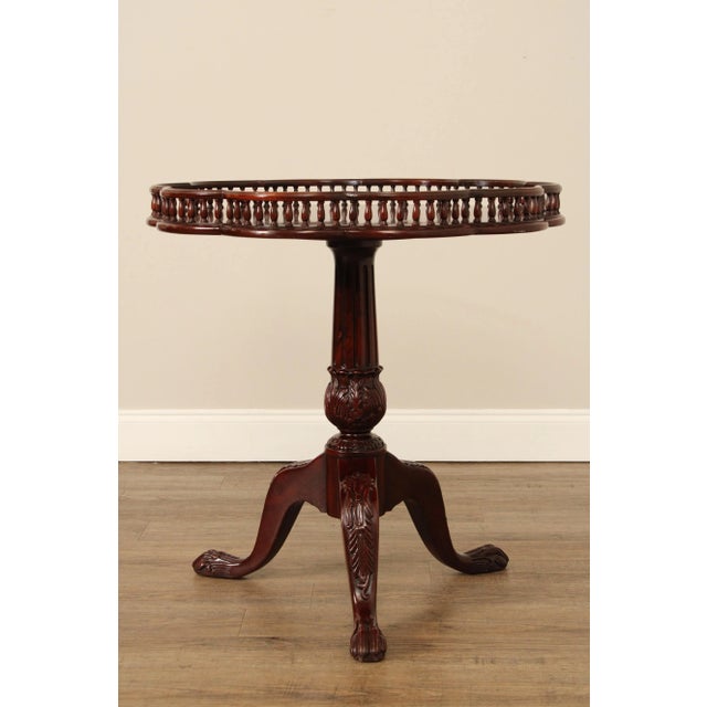 Wood Wellington Hall Carved Mahogany Tea Table For Sale - Image 7 of 12