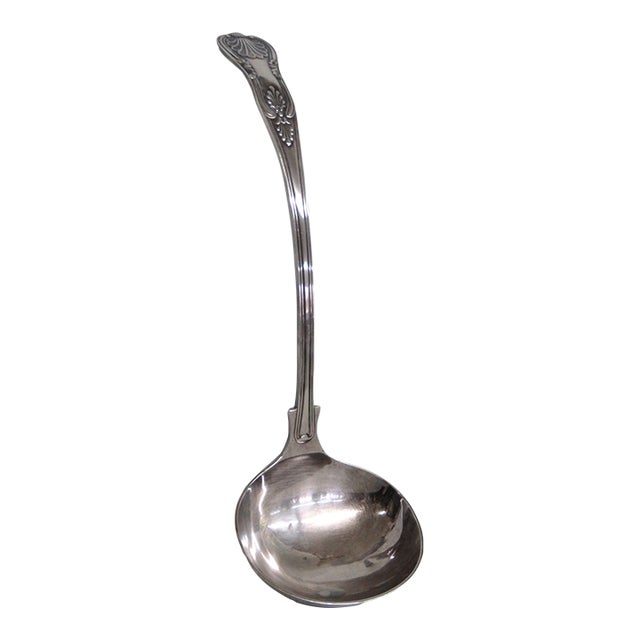 Mid 20th Century Lewis Rose and Co LTD Sheffield England Silverplate Ladle Scrollwork Motif For Sale