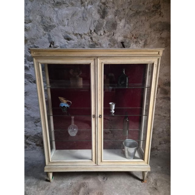 Vintage French Glass Display Cabinet, 1960s For Sale - Image 11 of 18