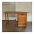 Beautiful, desk in Art Deco/Amsterdamse School style, 1940/50s, The Netherlands. Light wood (oak) with black stained ends...