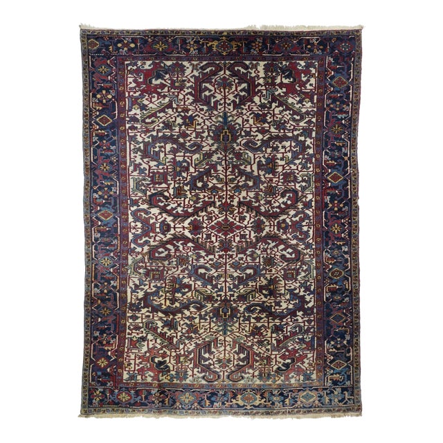 Vintage Heriz Rug 7'4'' X 10'5'' For Sale