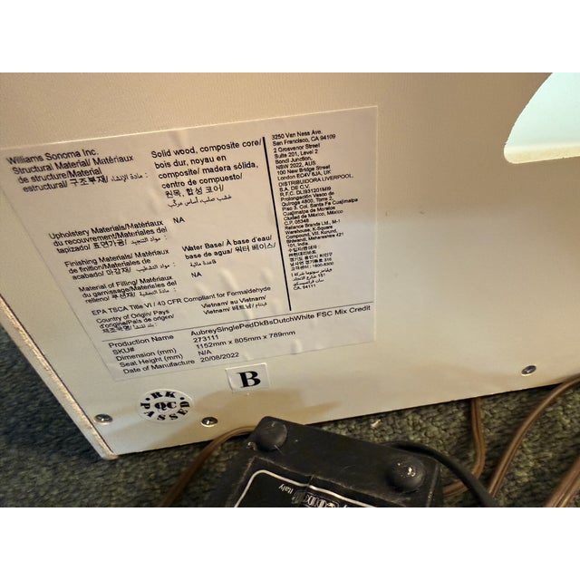 Wood Pottery Barn Aubrey Single Cabinet Writing Desk For Sale - Image 7 of 12